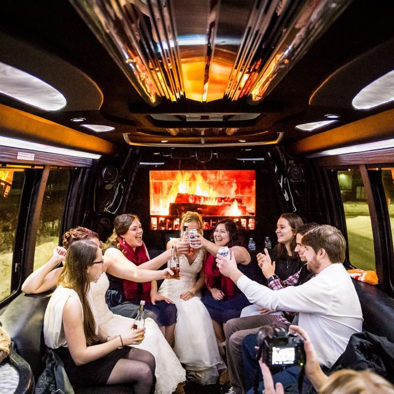 Wedding party bus - party bus rentals massachusetts