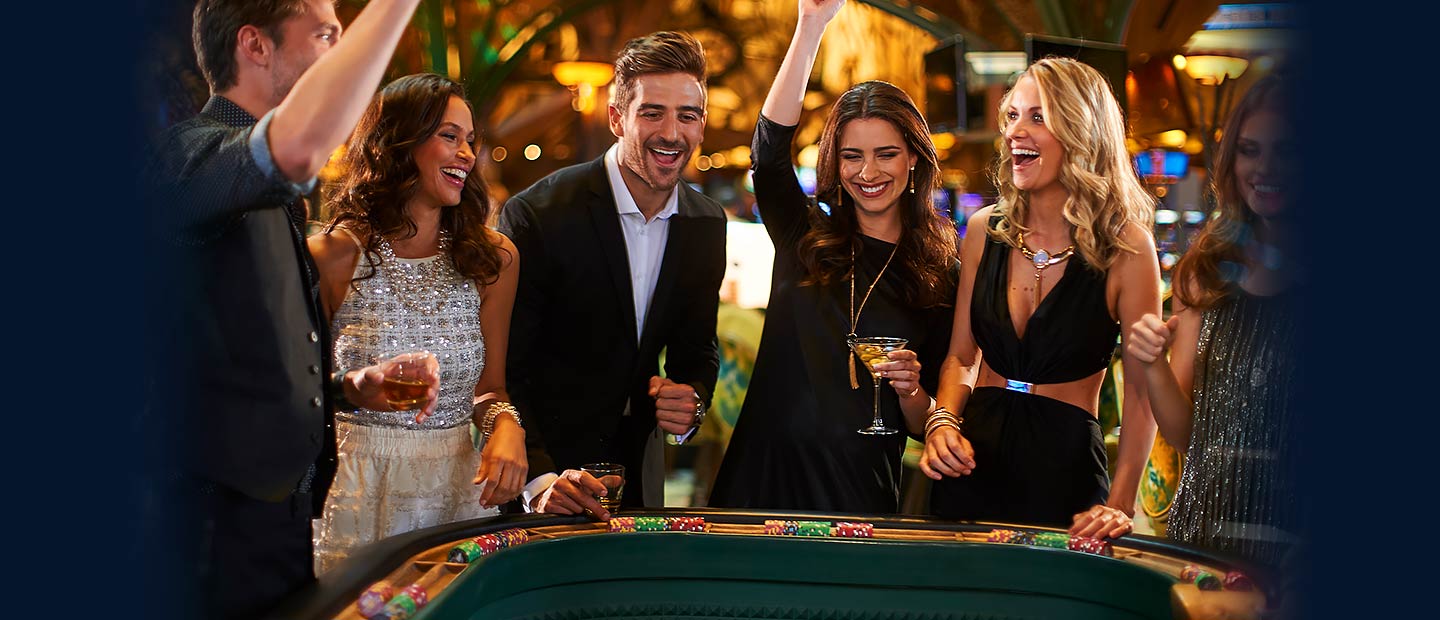 Group of people playing casino games - Special Event Transportation Boston