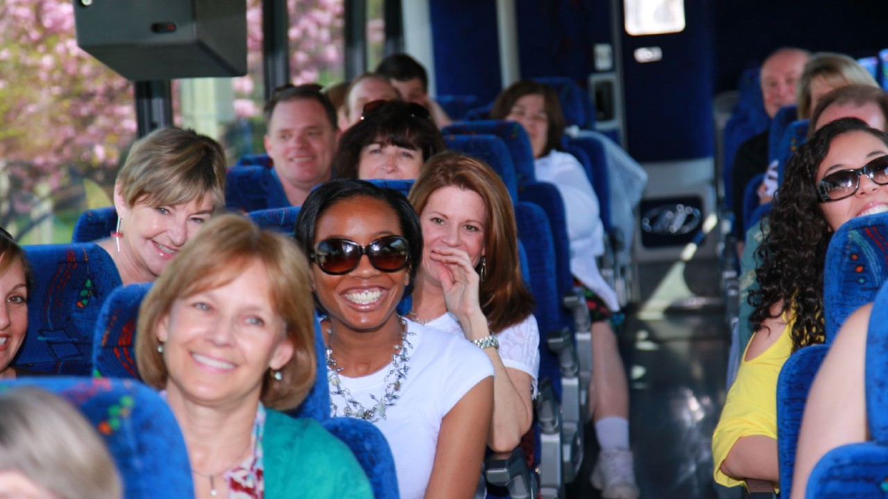 Charter Bus travelers